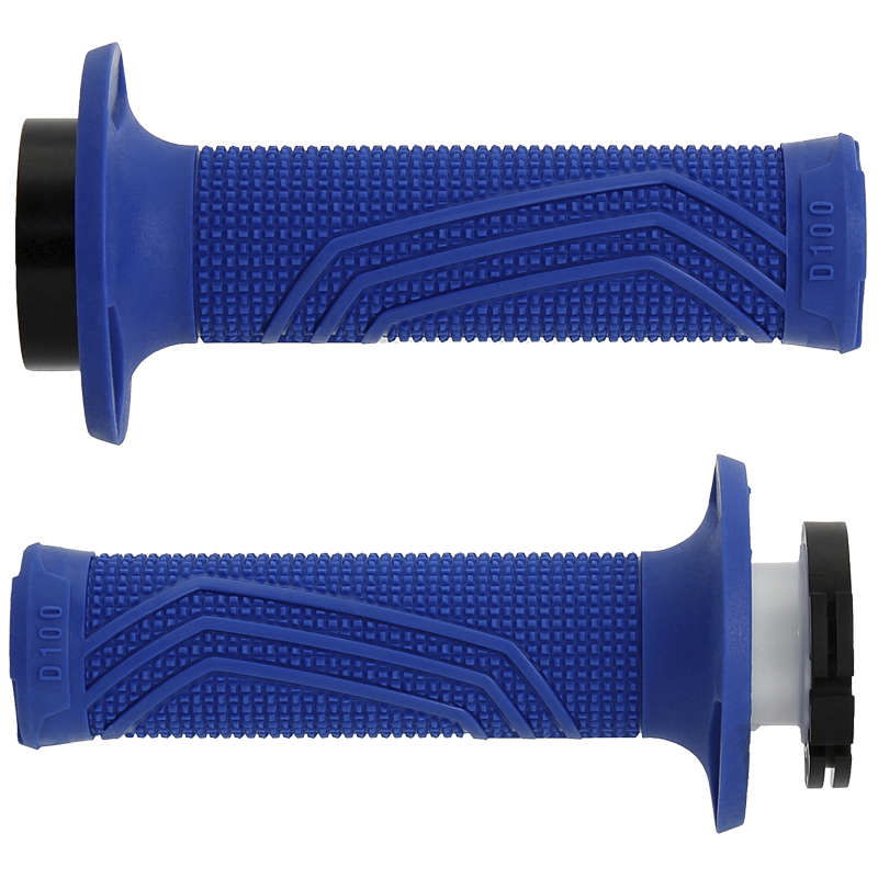 Puños Domino D100 OFF Road Color Azul D-Lock con sistema de fijación «Lock On» - Imagen 2