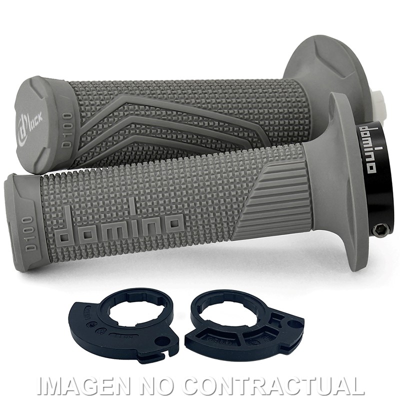 PUÑOS DOMINO D100 C/POLEA COLOR GRIS MONOCABLE D-Lock con sistema de fijación «Lock On»