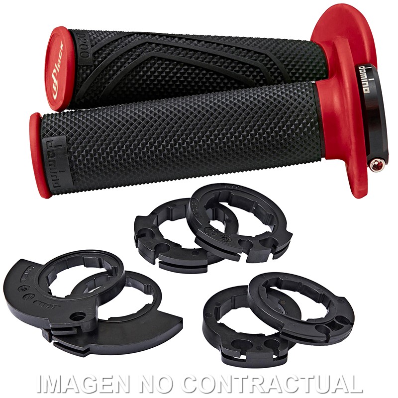 PUÑOS DOMINO D200 NEGRO - ROJO