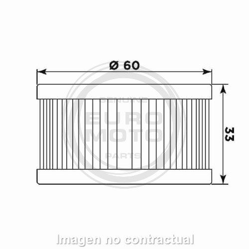 Filtro aceite Meiwa Suzuki DR 250/350/400 - Imagen 2