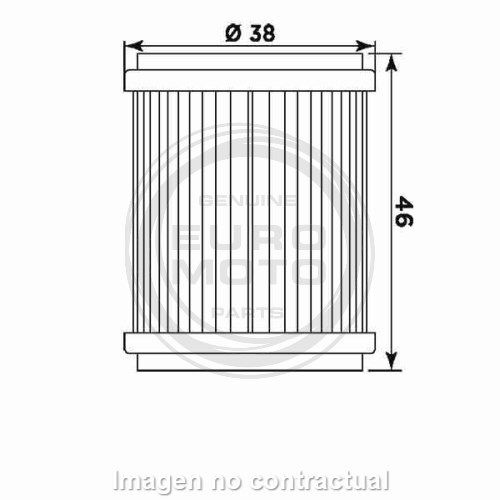 Filtro aceite Meiwa Yamaha WRF/YZF 250/450 - Imagen 2