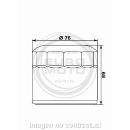 Filtro aceite Meiwa Harley Davidson (cromado)