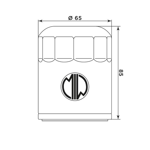 Filtro aceite Meiwa Polaris Sportsman 700/800 - Imagen 2