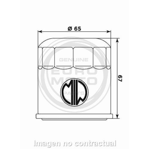 Filtro aceite Meiwa Polaris Sportsman 850 - Imagen 2
