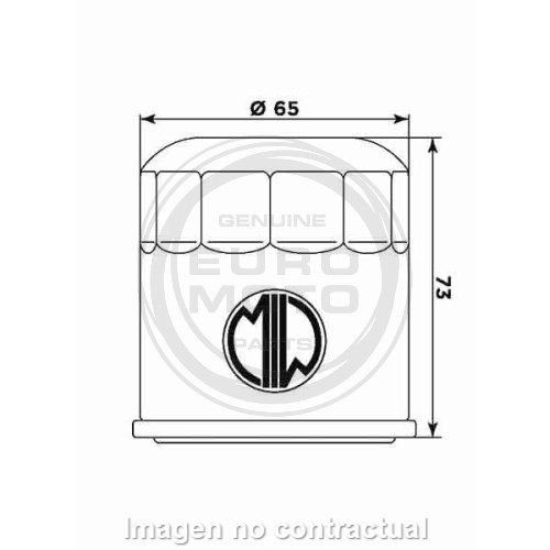Filtro aceite Meiwa Honda/Kawasaki/Yamaha - Imagen 2