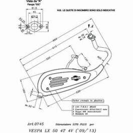 Silencioso Leovince Sitoplus Piaggio Vespa LX 50 4T