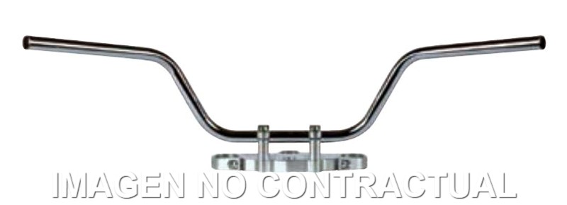 Manillar TRW acero 22 mm Touring High cromado