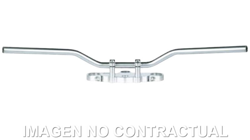 Manillar TRW acero 22 mm Superbike Elegance plateado