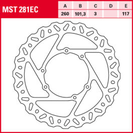 Disco de freno TRW MST 281 EC