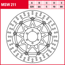 Disco de freno TRW MSW 211