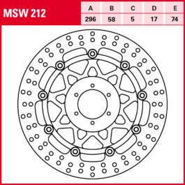 Disco de freno TRW MSW 212