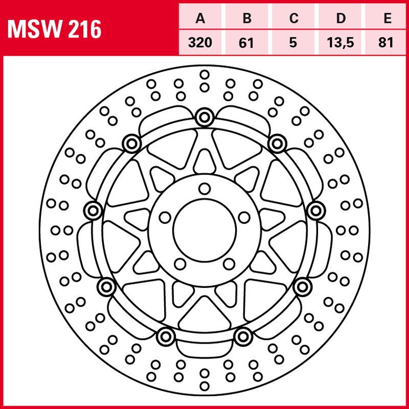 Disco de freno TRW MSW 216 - Imagen 2