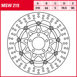 Disco de freno TRW MSW 219