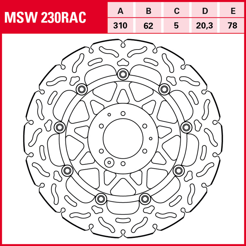 Disco de freno TRW MSW 230 RAC - Imagen 2