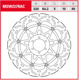Disco de freno TRW MSW 237 RAC