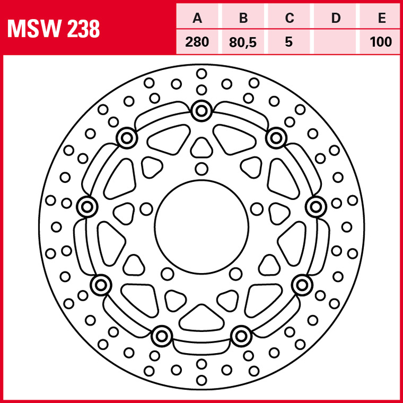 Disco de freno TRW MSW 238 - Imagen 2