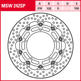 Disco de freno TRW MSW 242 SP