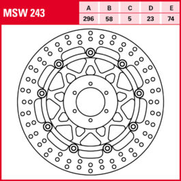 Disco de freno TRW MSW 243