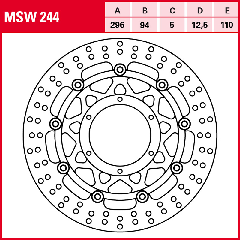 Disco de freno TRW MSW 244 - Imagen 2