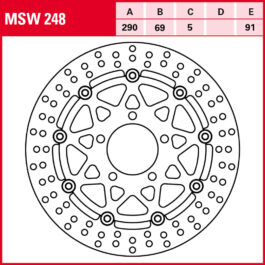 Disco de freno TRW MSW 248