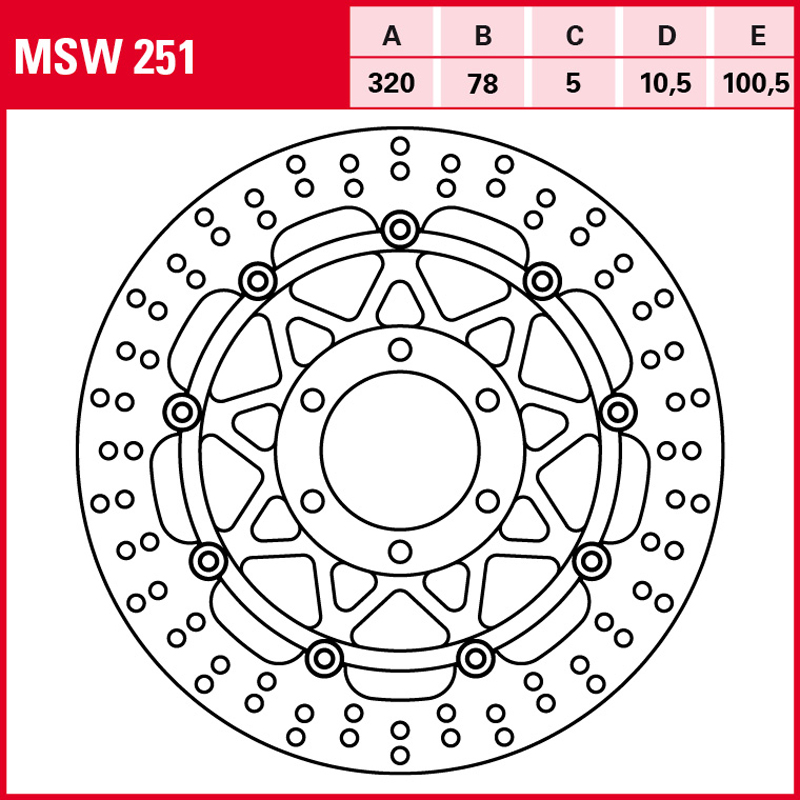 Disco de freno TRW MSW 251 - Imagen 2