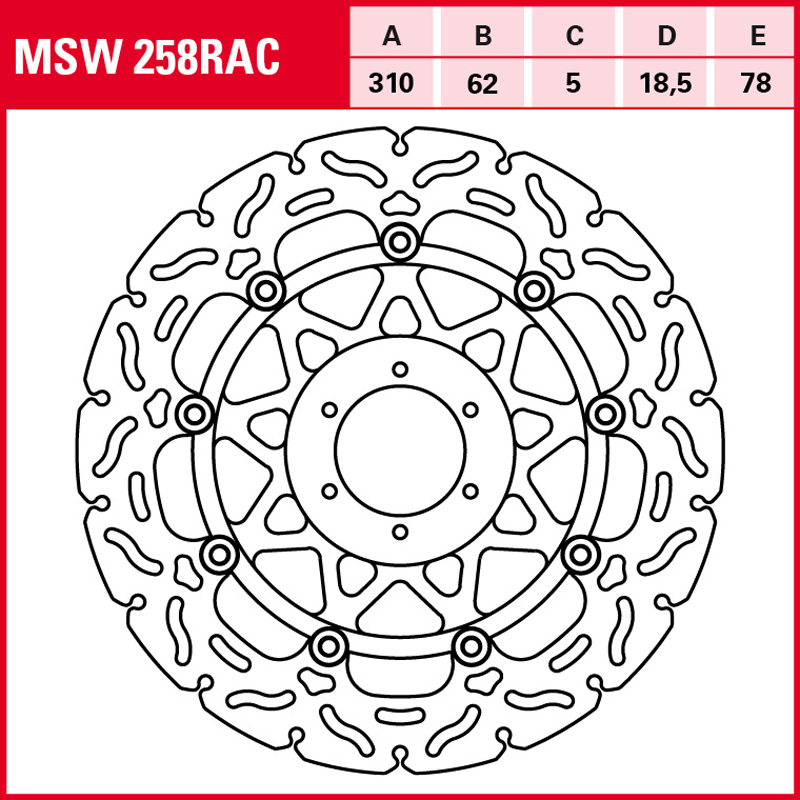 Disco de freno TRW MSW 258 RAC - Imagen 2