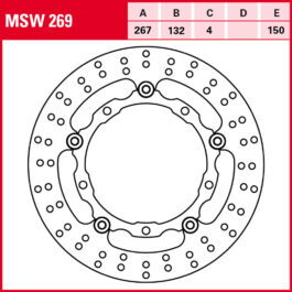 Disco de freno TRW MSW 269