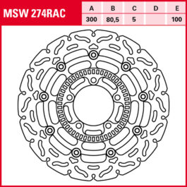 Disco de freno TRW MSW 274 RAC