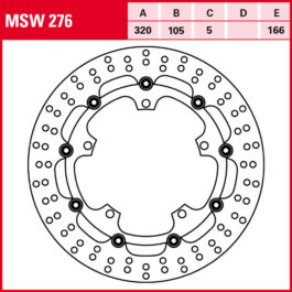 Disco de freno TRW MSW 276