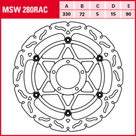 Disco de freno TRW MSW 280 RAC