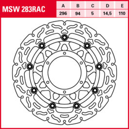 Disco de freno TRW MSW 283 RAC