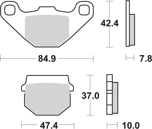 Pastilla de freno SBS P102-HF - Imagen 2