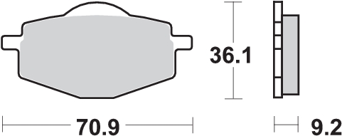 Pastilla de freno SBS P107-CT - Imagen 2