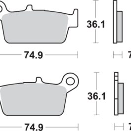 Pastilla de freno SBS P116-HF