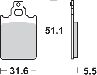 Pastilla de freno SBS P117-HF - Imagen 2
