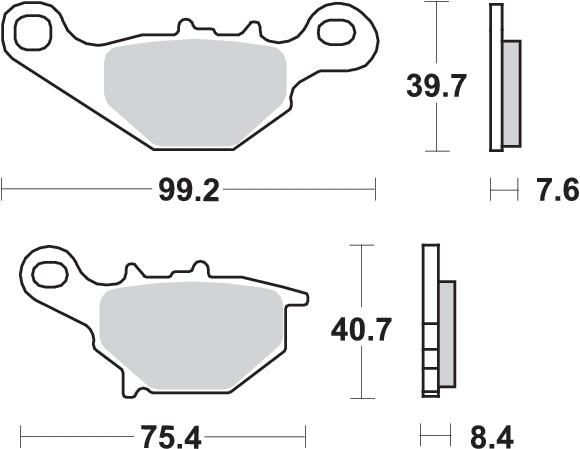Pastilla de freno SBS P122-HF - Imagen 2