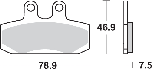 Pastilla de freno SBS P124-HF - Imagen 2
