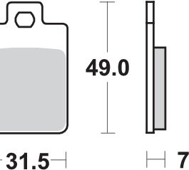 Pastilla de freno SBS P130-HF