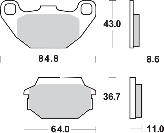 Pastilla de freno SBS P154-MS - Imagen 2