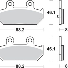 Pastilla de freno SBS P182-MS