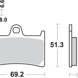 Pastilla de freno SBS P198-HF