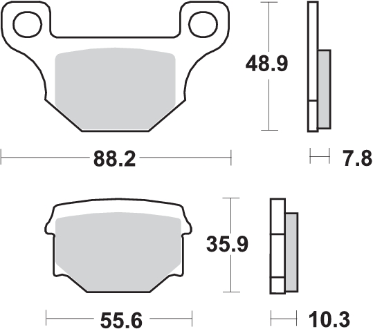 Pastilla de freno SBS P203-HM - Imagen 2