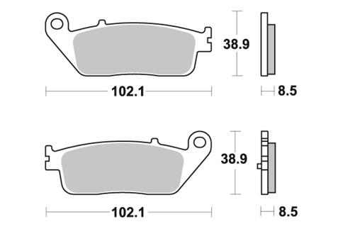 Pastilla de freno SBS P212-HF - Imagen 2