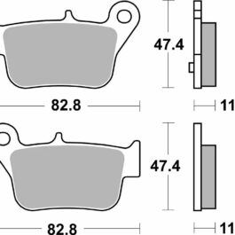 Pastilla de freno SBS P218-HF