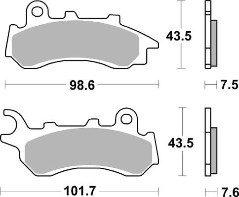 Pastilla de freno SBS P233-HF - Imagen 2