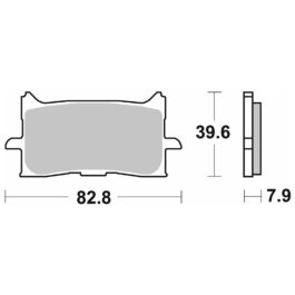 Pastilla de freno SBS P241-MS