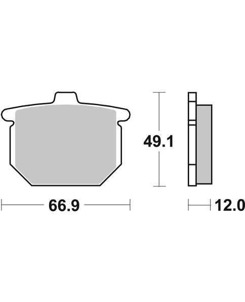 Pastilla de freno SBS P508-HF - Imagen 2