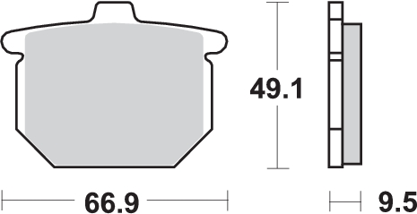 Pastilla de freno SBS P517-HF - Imagen 2