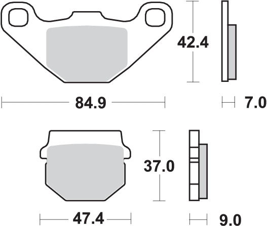 Pastilla de freno SBS P544-SI - Imagen 2