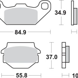 Pastilla de freno SBS P591-RSI